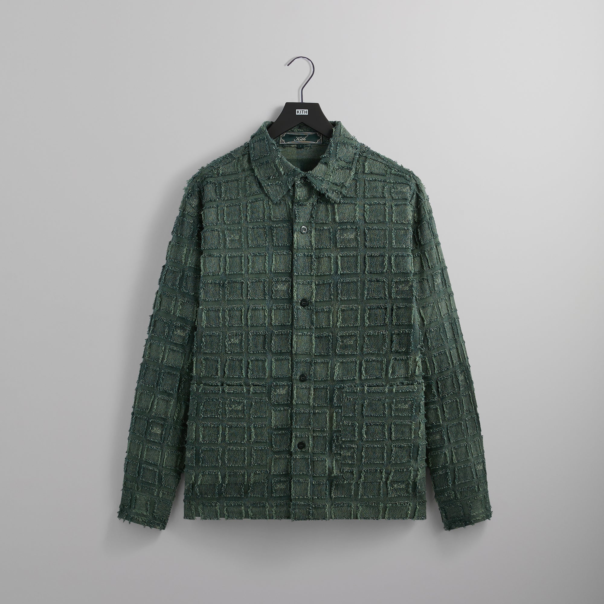 Kith Fils Coupe Check Long Sleeves Boxy Collared Overshirt