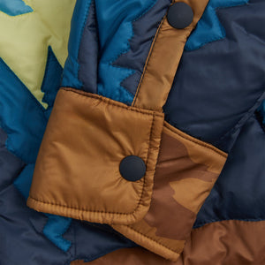 Kith Patchwork Brixton Puffed Shirt Jacket - Helium
