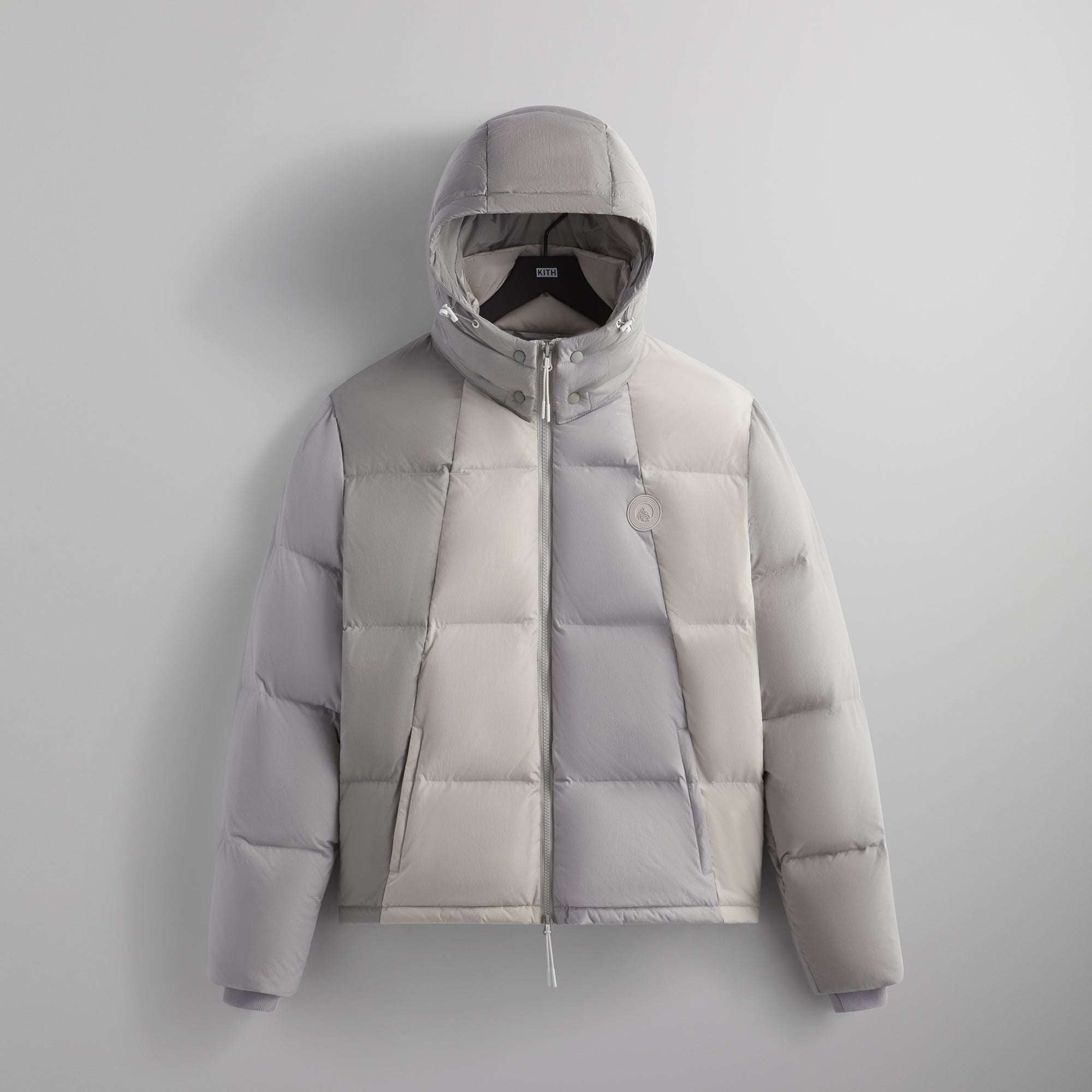 Kith Color-Blocked Wrinkle Nylon Midi Puffer - Rocket – Kith Europe