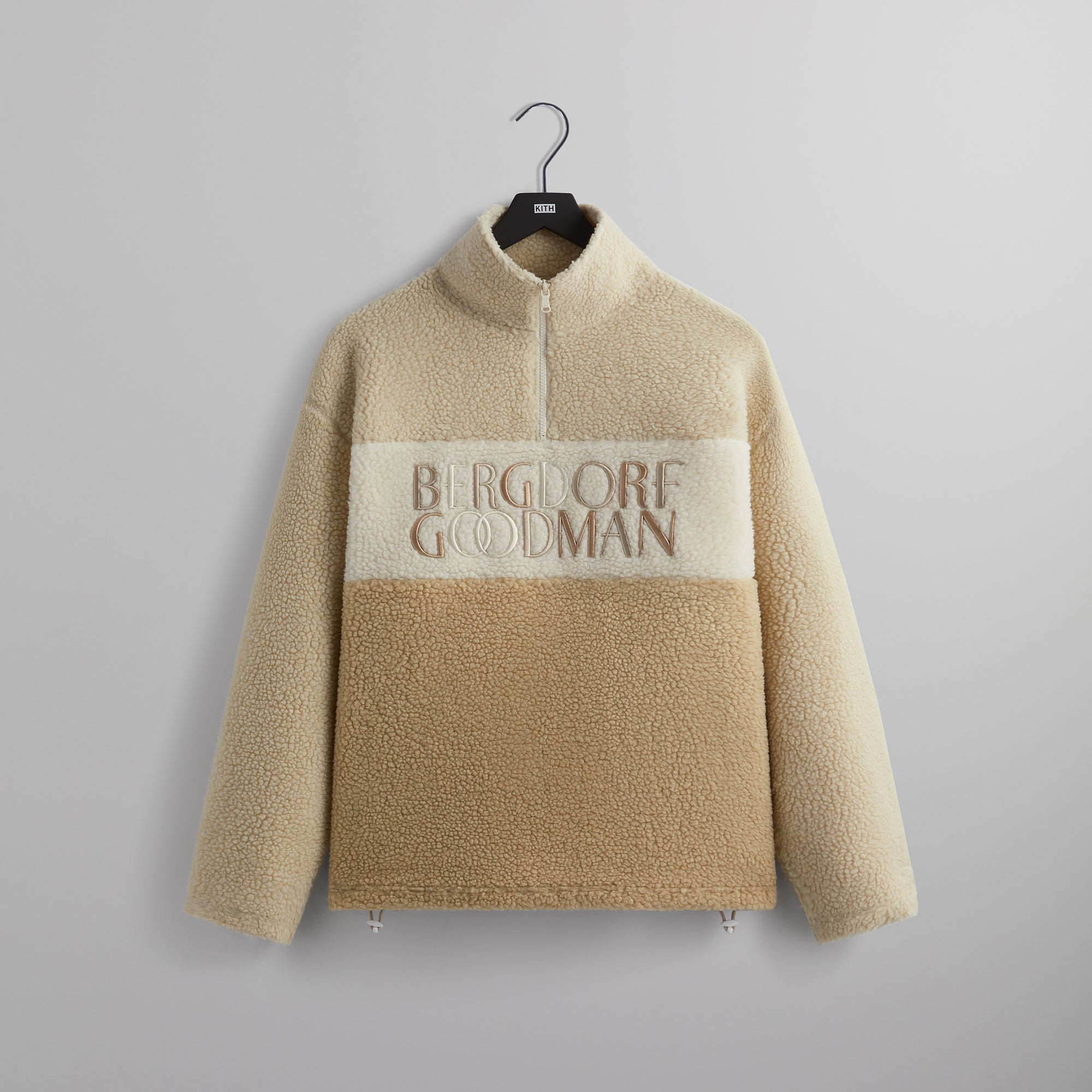 Kith for Bergdorf Goodman Heavy Sherpa Quarter Zip - Veil – Kith 
