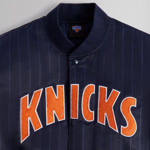 Kith for the New York Knicks Pinstripe Satin Bomber Jacket