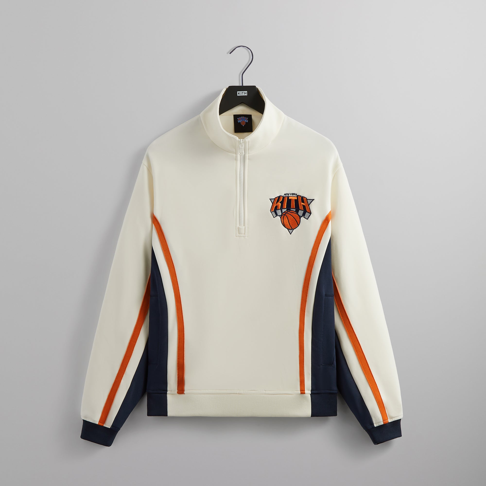 Kith for the New York Knicks Warm Up Quarter Zip - Silk – Kith Europe