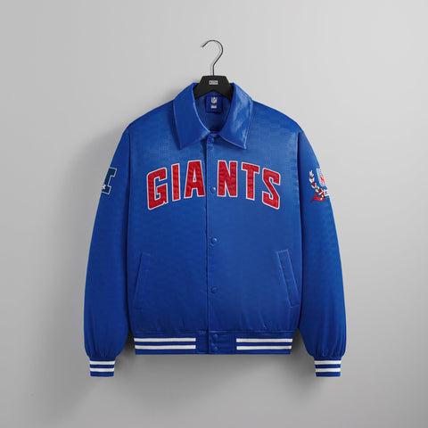 Kith New York Knicks Leather Varsity Jacket Sandrift Men's - FW22 - US