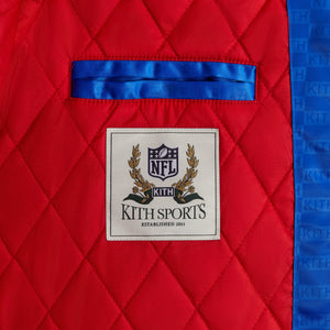 NFL New York NY Giants Football Pro Line Snap Front Satin Bomber