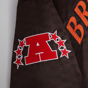 Kith for The NFL: Browns Satin Bomber Jacket - Zoom Xs