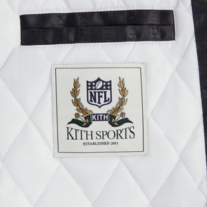 Kith for the NFL: Raiders Satin Bomber Jacket - Black – Kith Europe