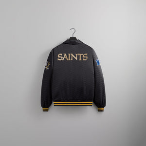 Kith for the NFL: Saints Satin Bomber Jacket - Black
