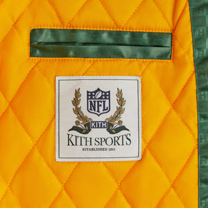 Vintage Green Bay Packers Quilted Quilted Nylon Button Jacket Size