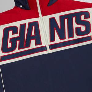Kith for the NFL: Giants Quarter Zip Anorak With Hood - Nocturnal
