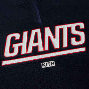 Kith for the NFL: Giants Quarter Zip Anorak With Hood - Nocturnal – Kith  Europe