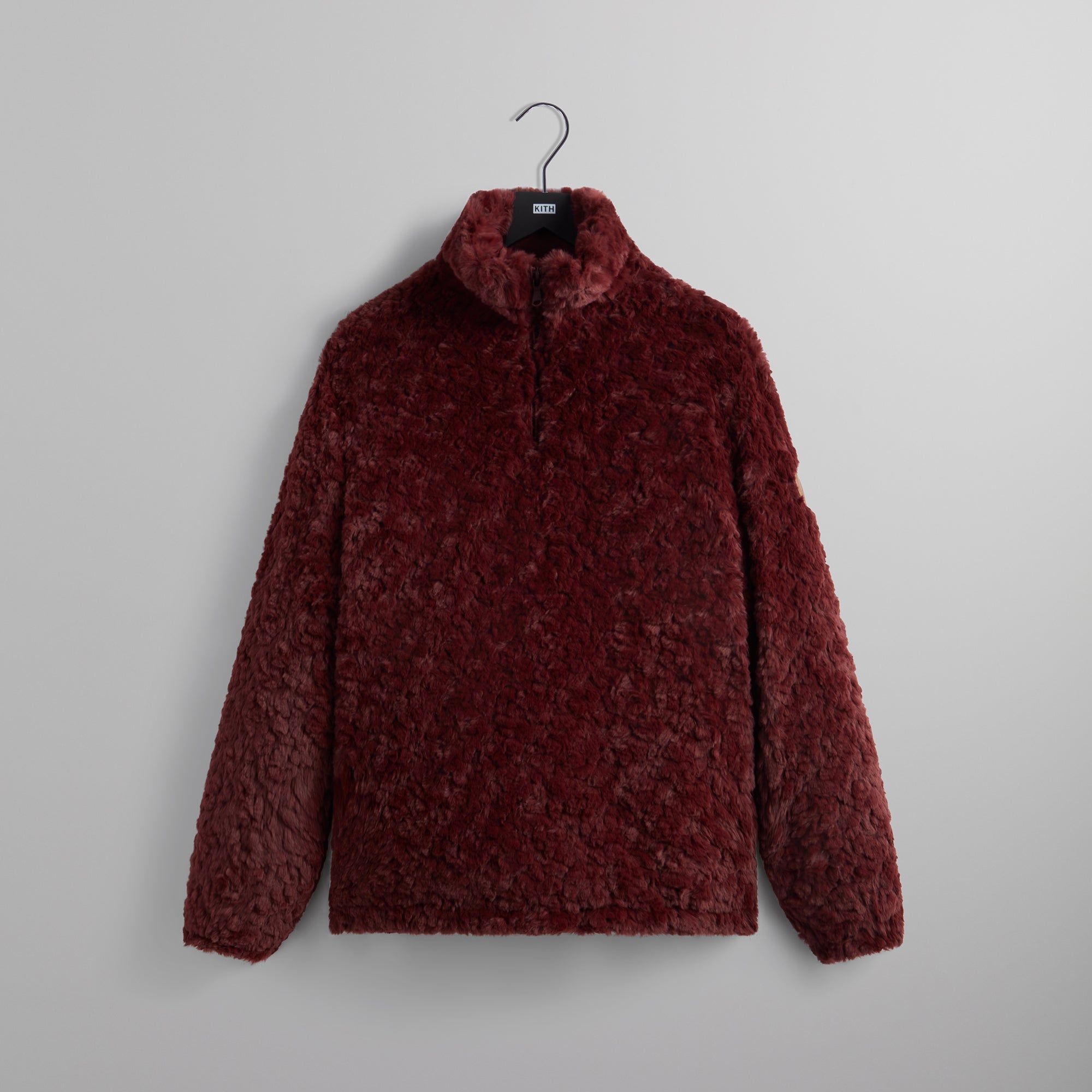 Kith Claremont Shaggy Sherpa Quarter Zip - Magma – Kith Europe