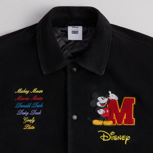 Disney | Kith for Mickey & Friends Suede Varsity Jacket - Black