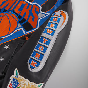 Kith & Jeff Hamilton for the New York Knicks Leather Varsity Jacket - Black