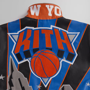 Kith & Jeff Hamilton for the New York Knicks Leather Varsity Jacket - Black