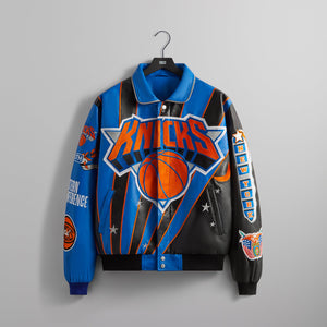 Kith & Jeff Hamilton for the New York Knicks Leather Varsity Jacket - Black