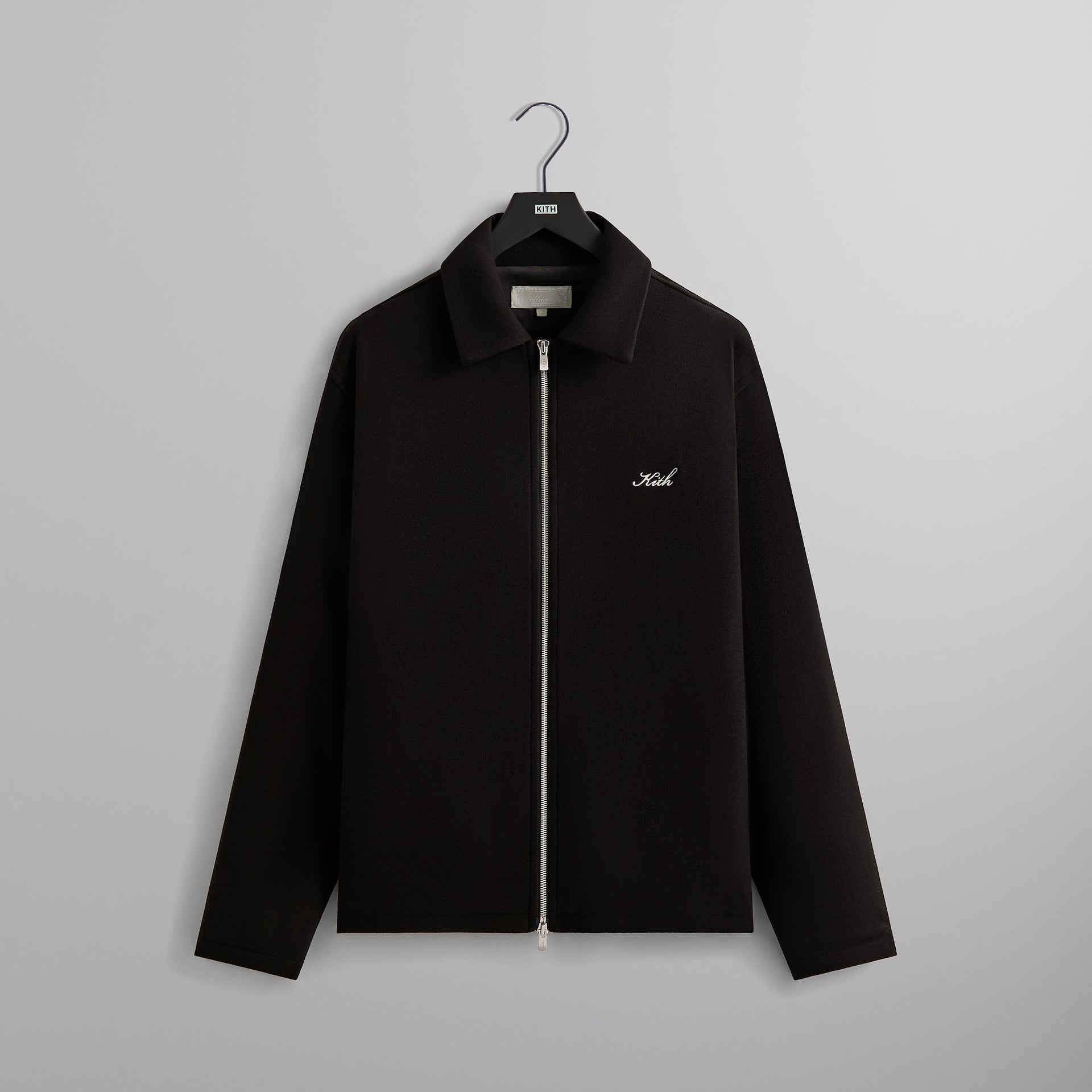 Kith Felted Jersey Lane Coaches Jacket - Black