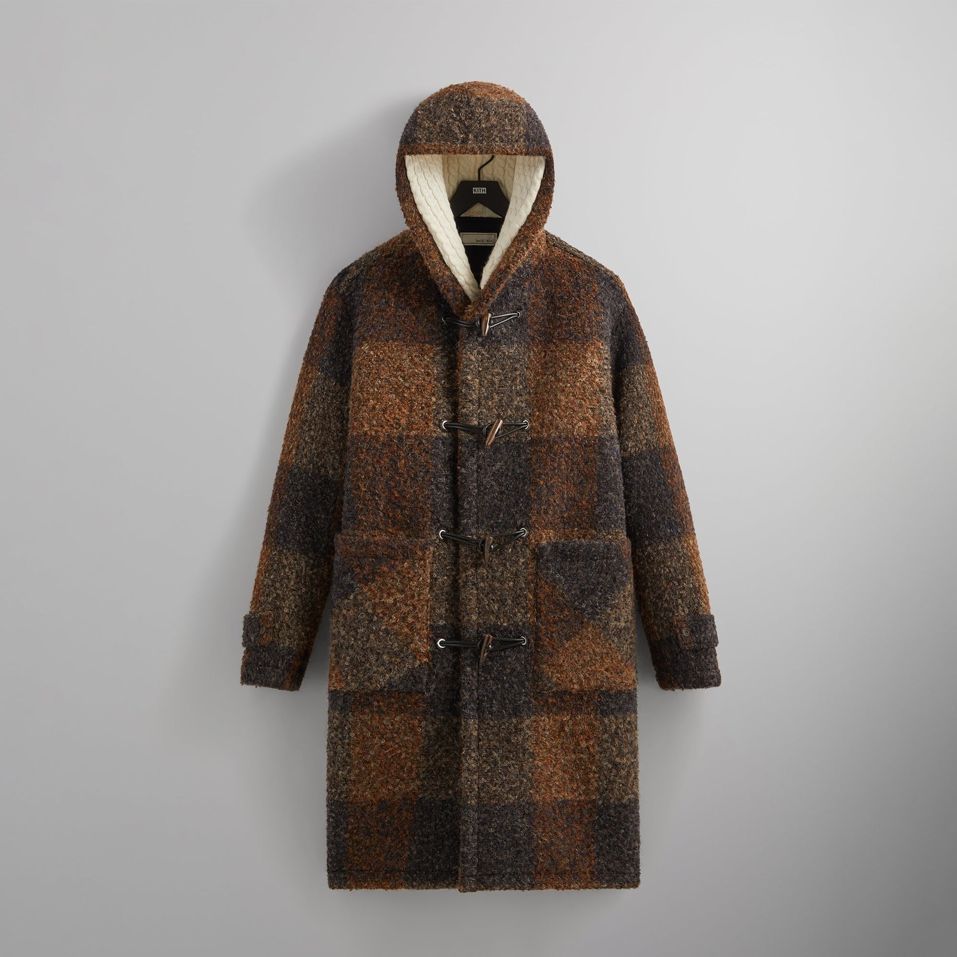 &Kin Boucle Check Nolen Coat - Kindling PH