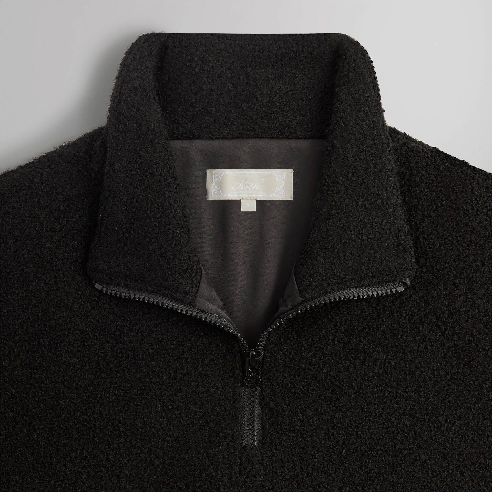 Kith Tweed Eric Quarter Zip Pullover - Black