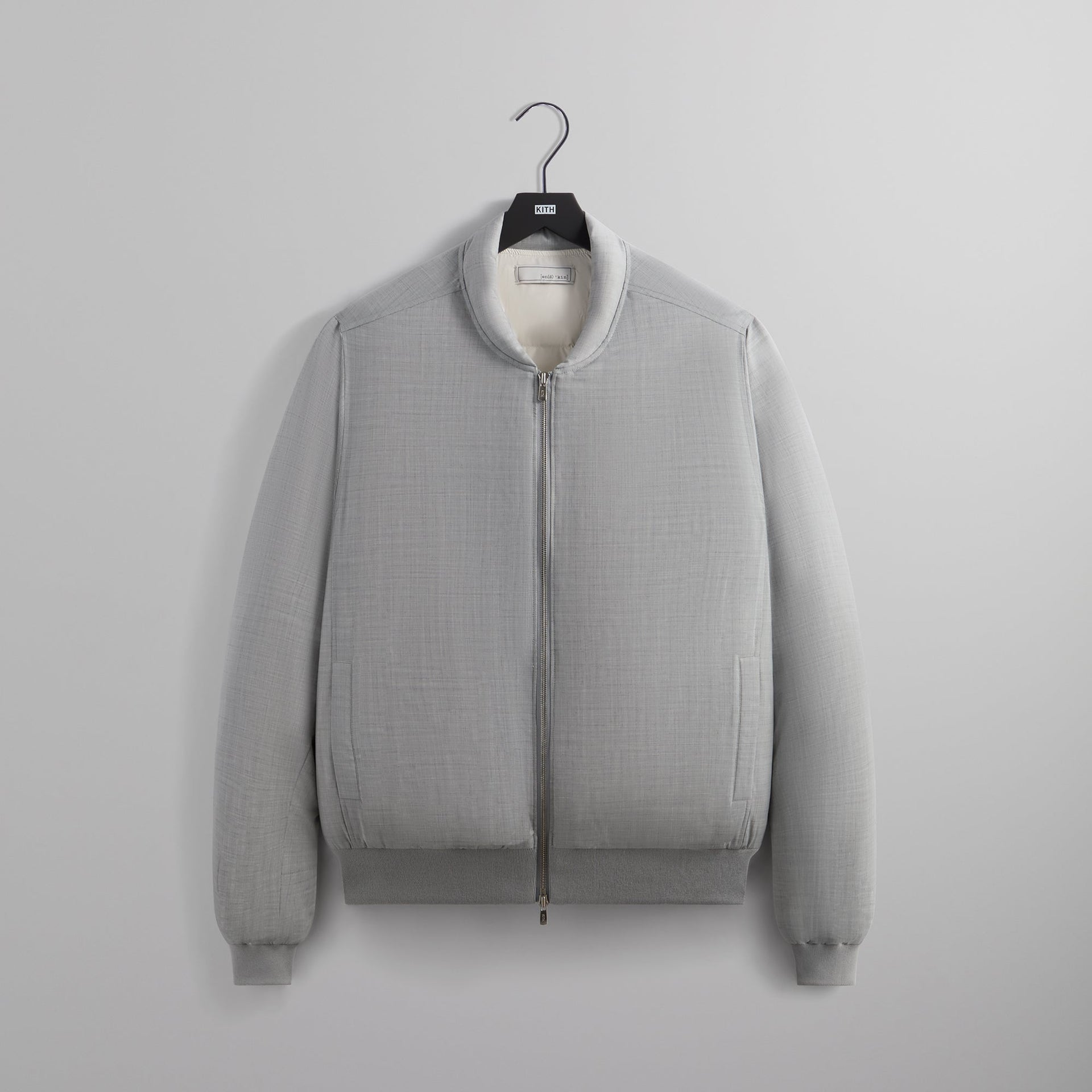 &Kin Liam Puffed Bomber Jacket - Light Heather Grey PH