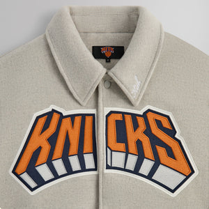 Kith for the New York Knicks Wings Wool Coaches Jacket - Light Heather Grey PH