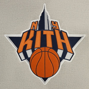 Kith for the New York Knicks Wings Wool Coaches Jacket - Light Heather Grey