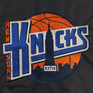 Kith for the New York Knicks Ball Satin Bomber Jacket - Black PH