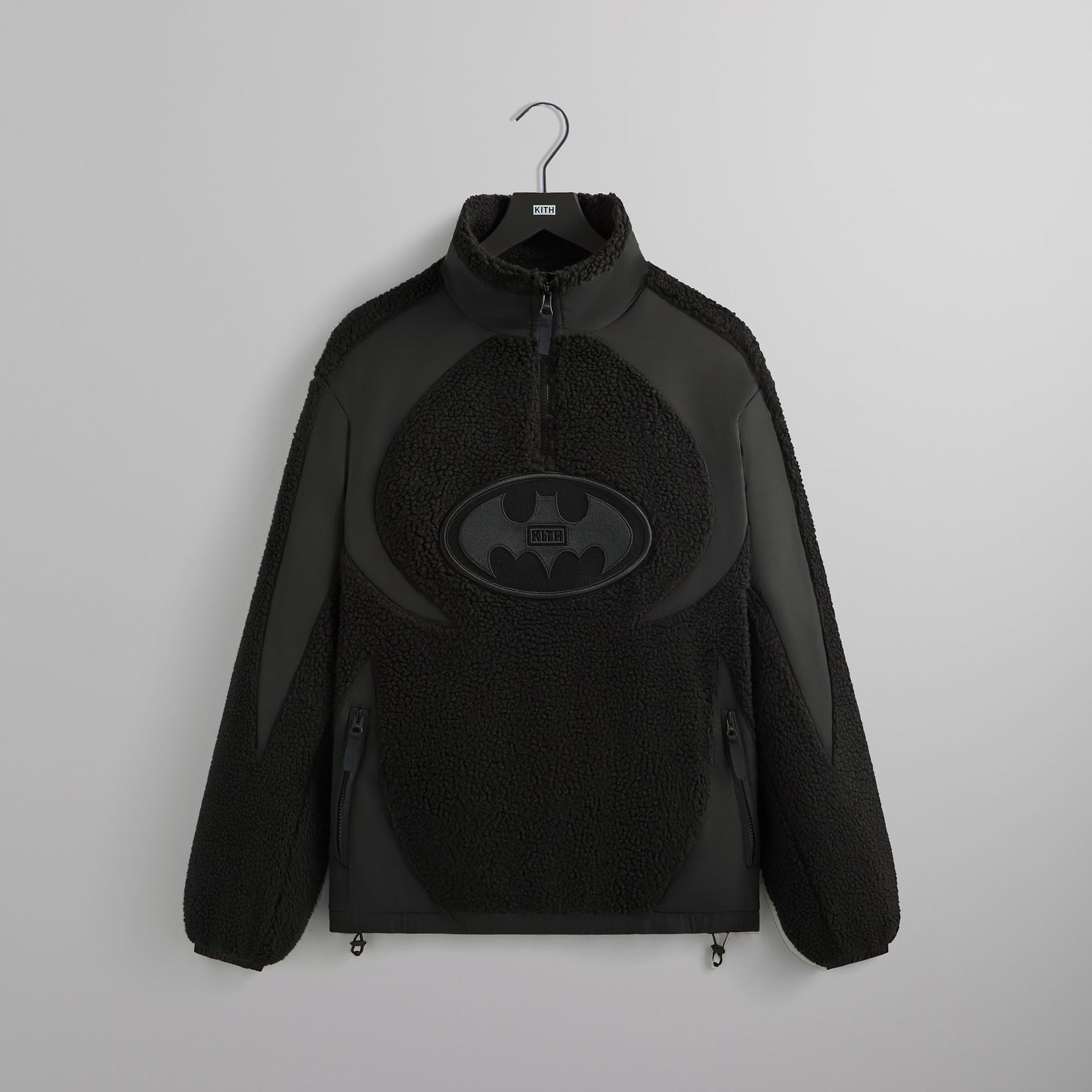 Batman | Kith Quarter Zip Sherpa Jacket - Black PH