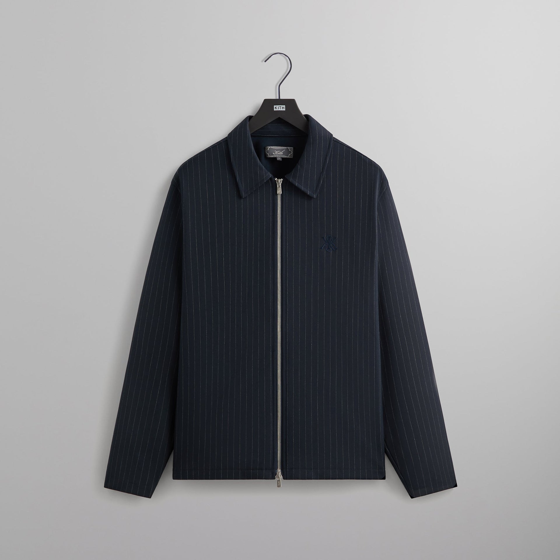 Kith Double Weave Full Zip Coaches Jacket - Nocturnal