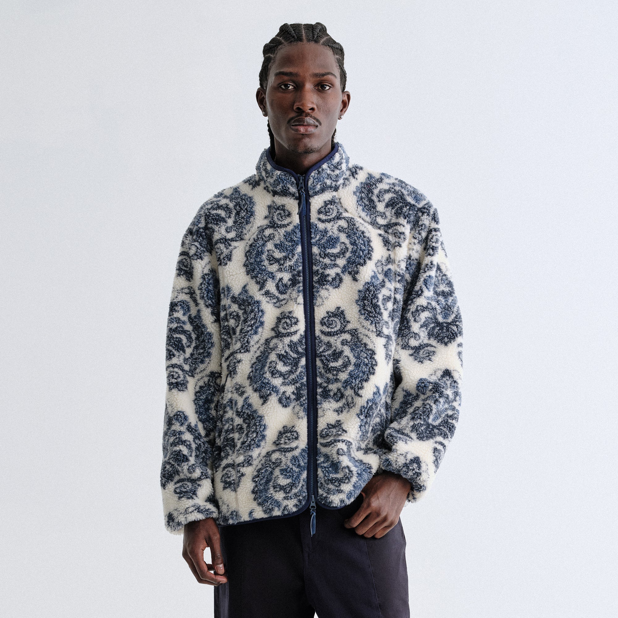 Kith Damask Floral Sherpa Harper Jacket - Sandrift – Kith Europe