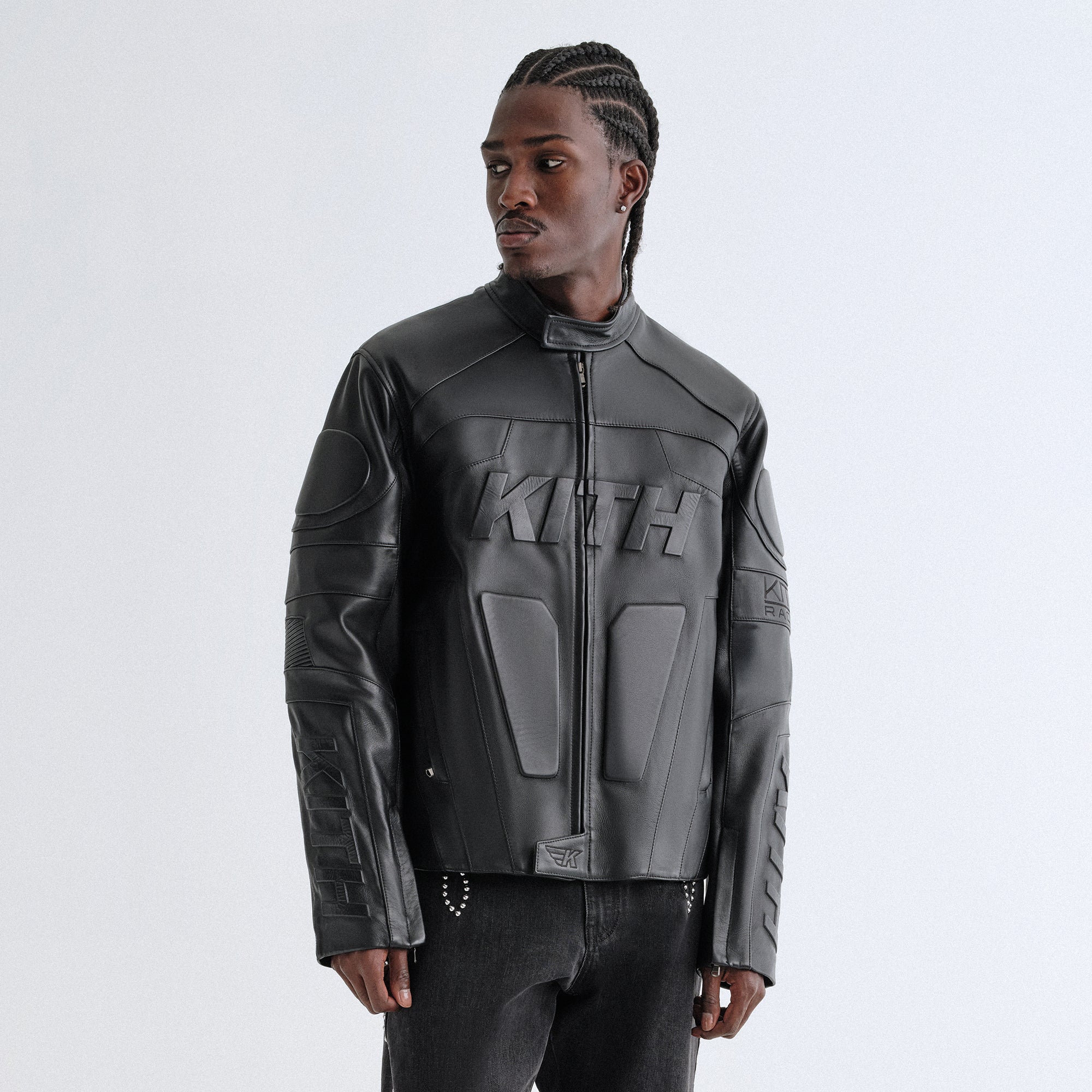Kith Leather Wayne Moto Jacket - Black – Kith Europe