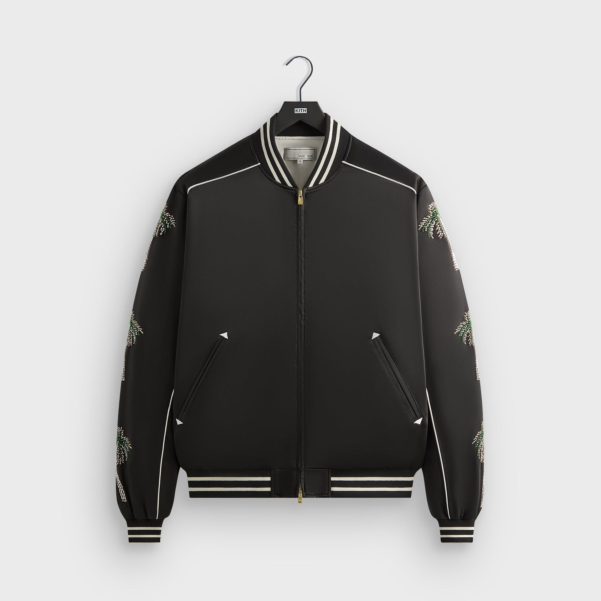 &Kin Vance Satin Bomber Jacket - Black PH