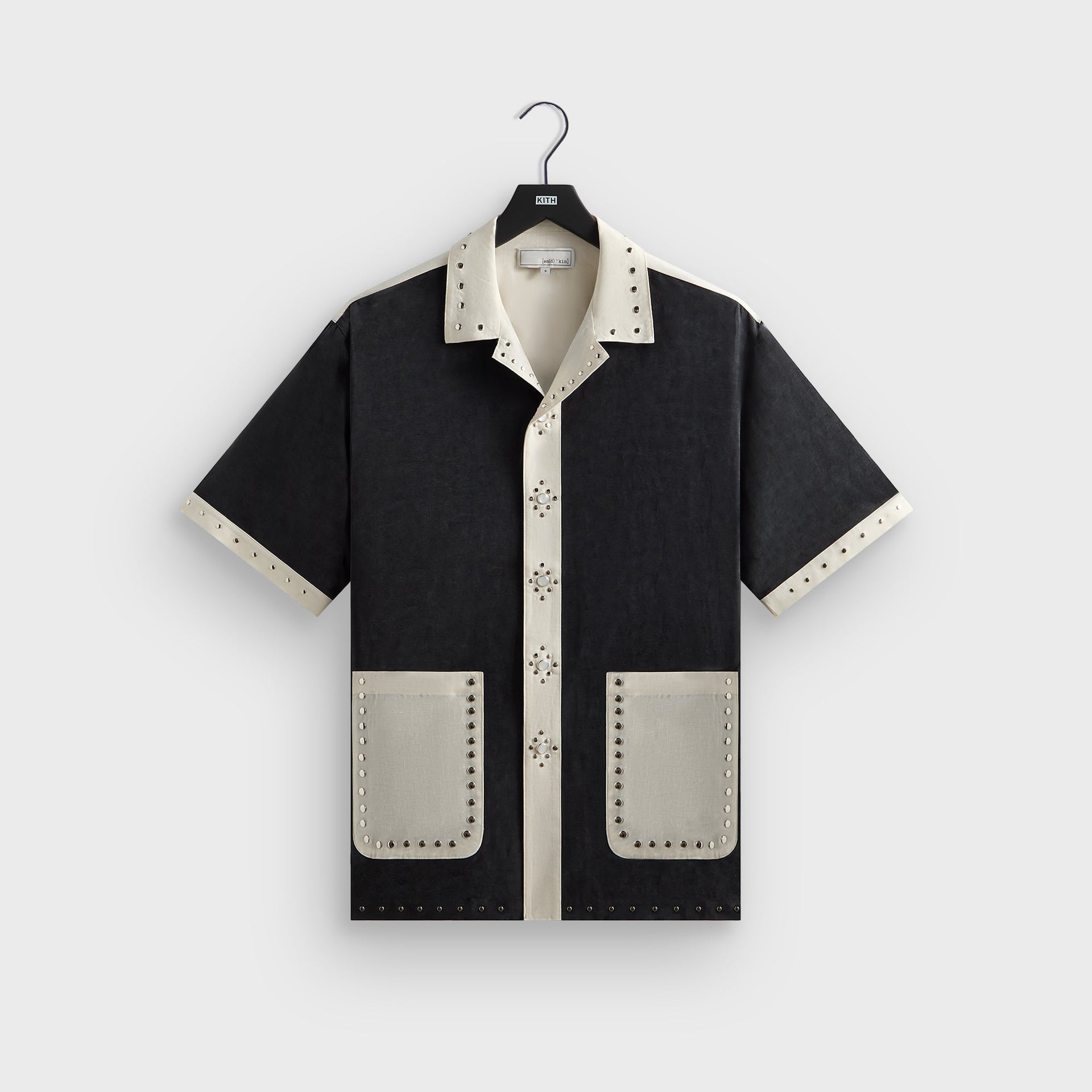 &Kin Sawyer Short Sleeve Camp Collar Shirt - Black PH