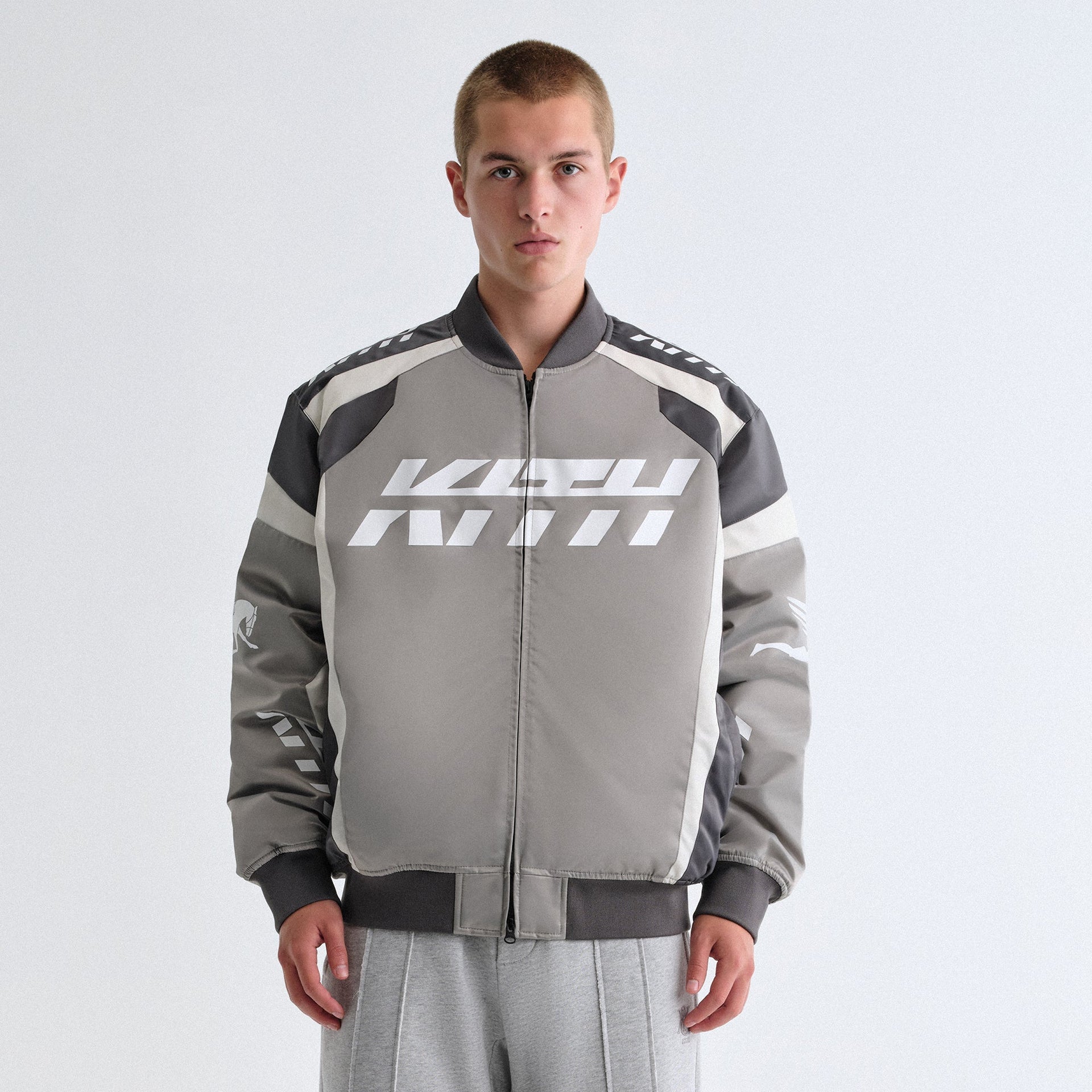 Kith Racing Nylon Bomber Jacket - Steel