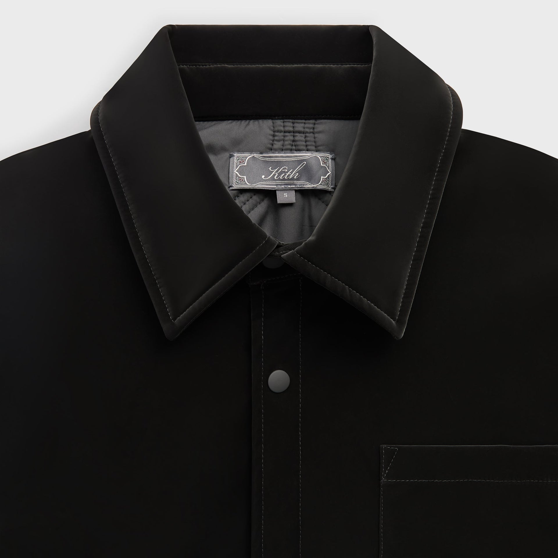 Kith Sueded Tech Brixton Puffed Shirt Jacket - Black - PH