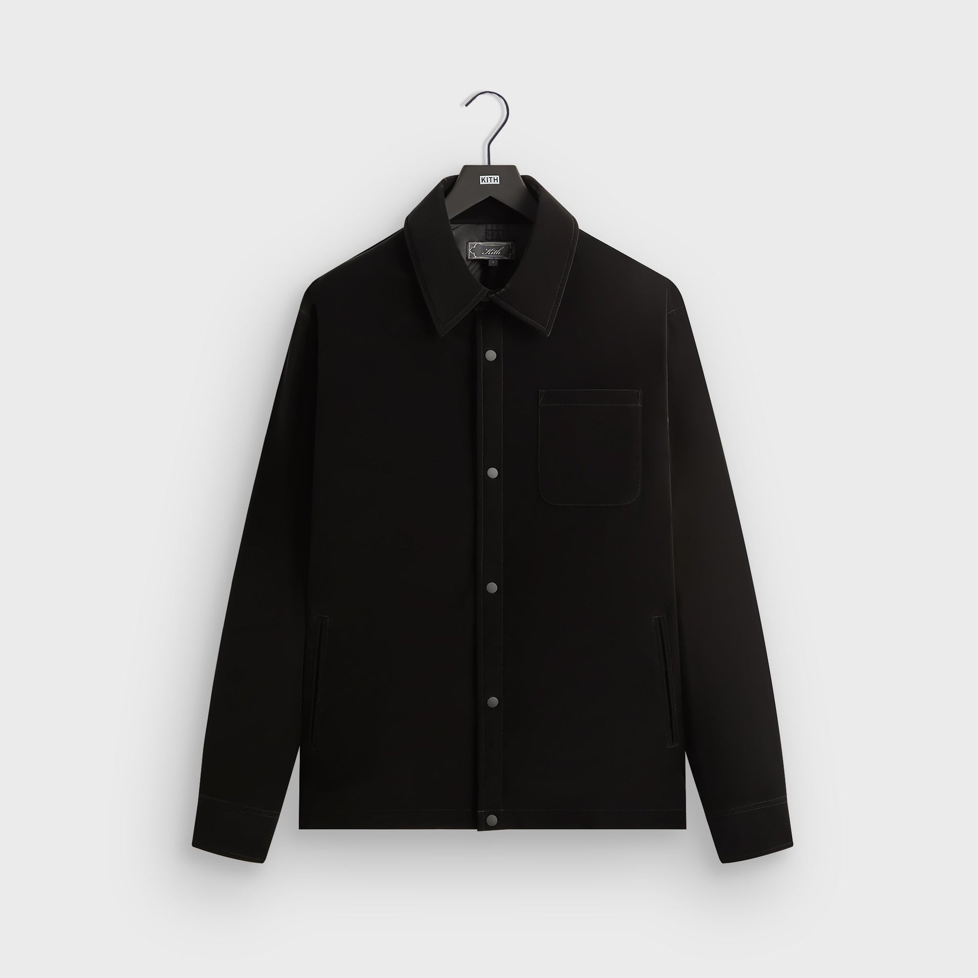Kith Sueded Tech Brixton Puffed Shirt Jacket - Black - PH