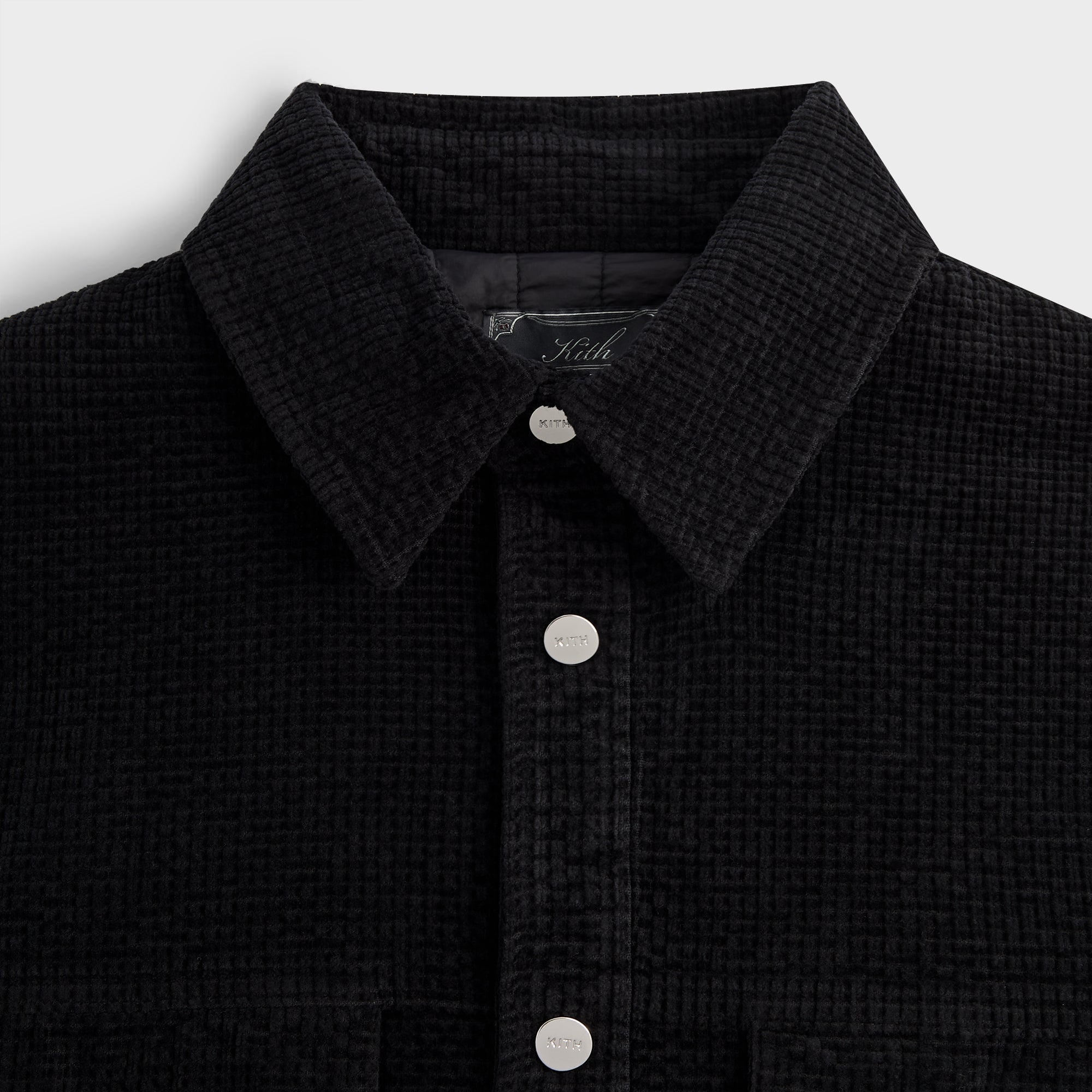 Kith Chenille Ripstop Ace Shirt Jacket - Black – Kith Europe