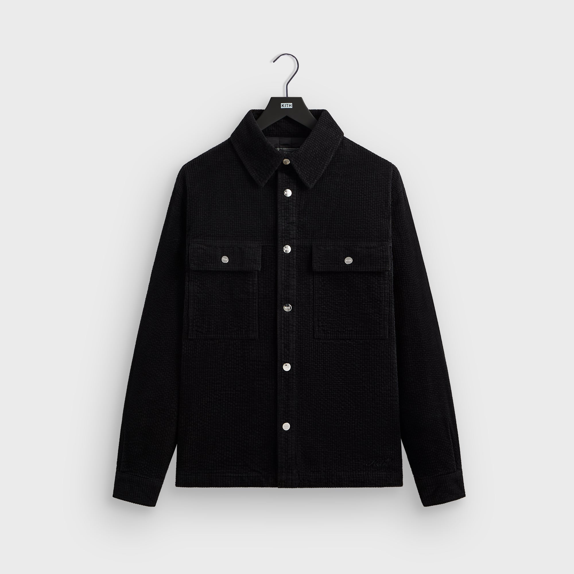 Kith Chenille Ripstop Ace Shirt Jacket - Black – Kith Europe