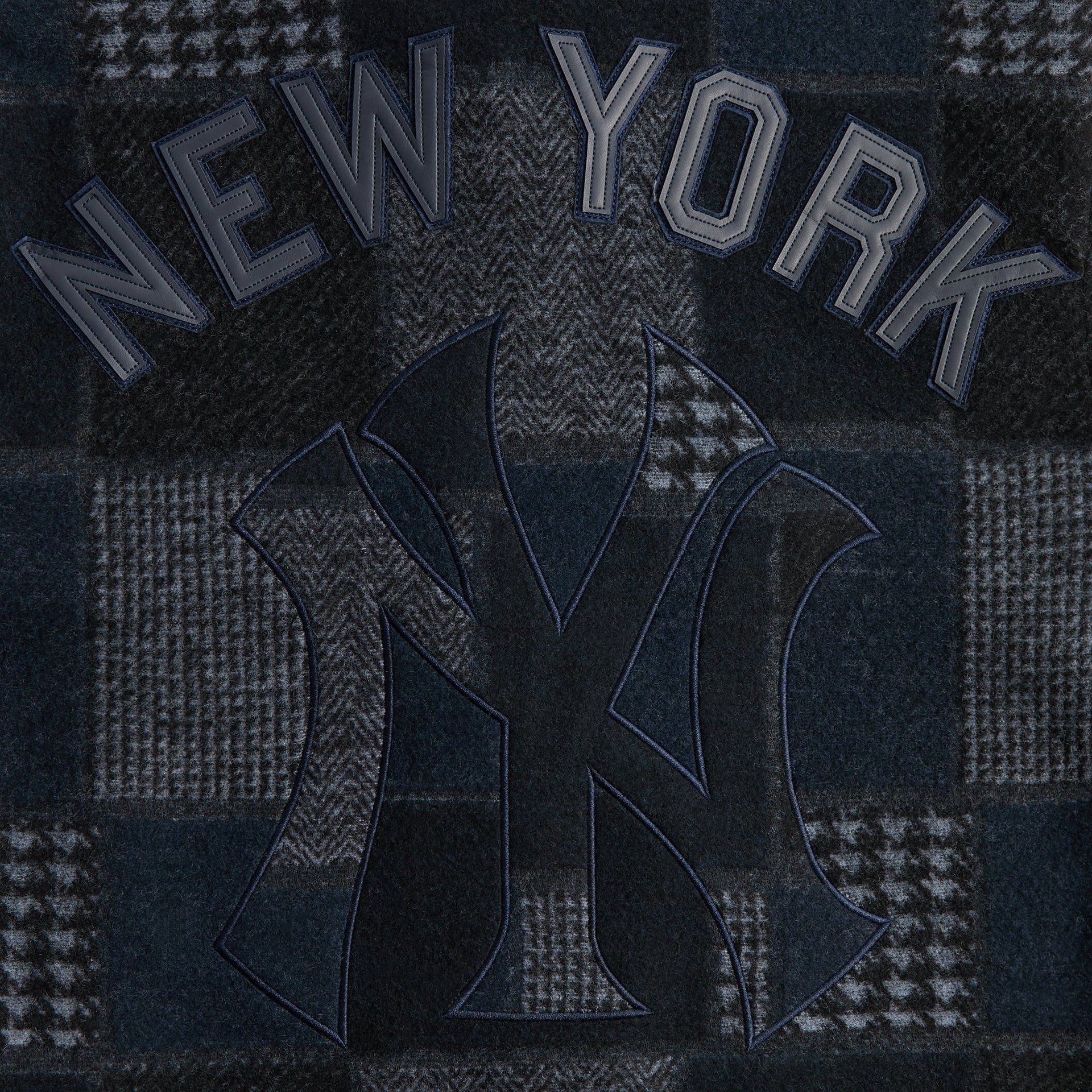 Kith for the New York Yankees Patchwork Wool Coaches Jacket - Nocturnal - PH