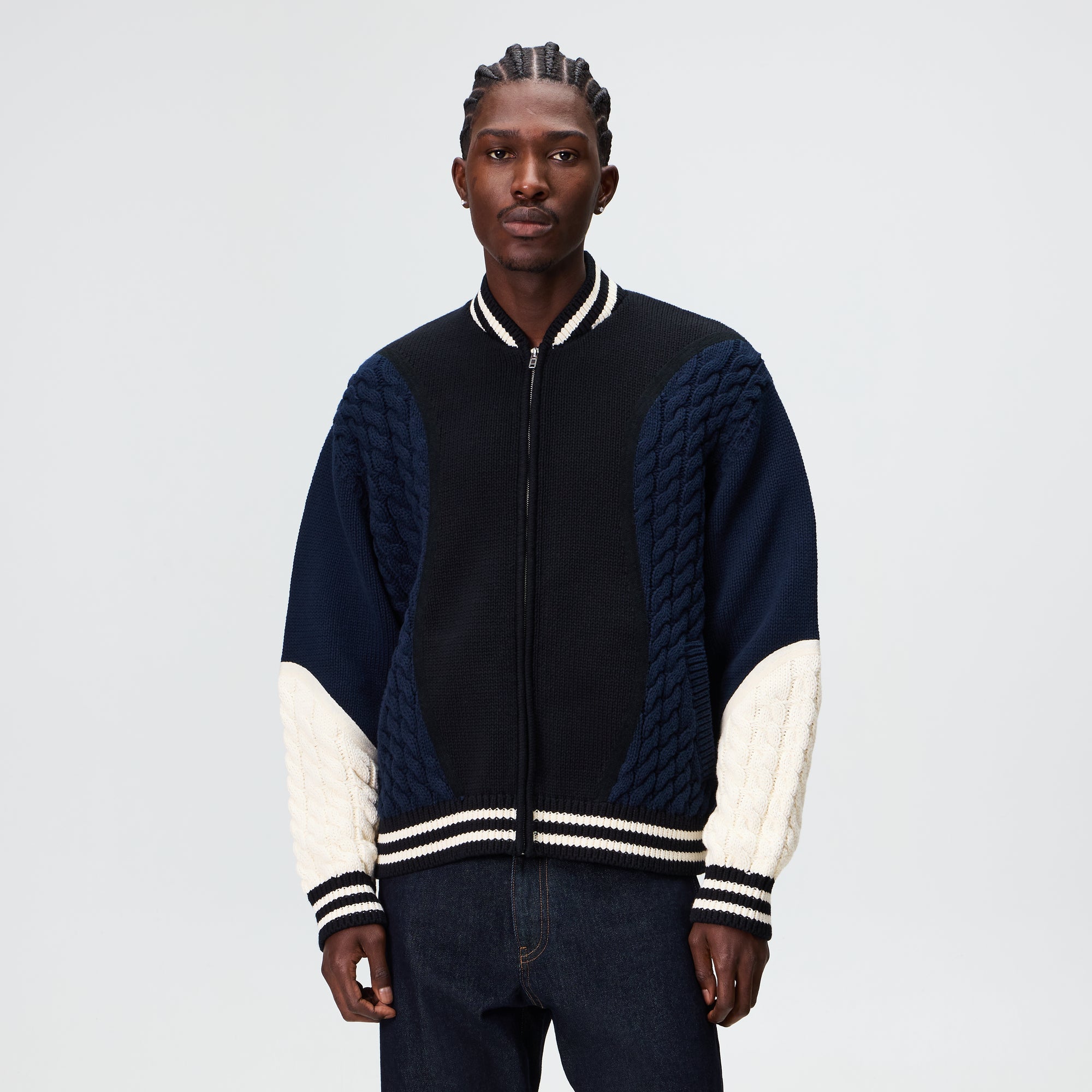 NEEDLES UNION KITH hidden 古着 窪塚 Kith for Needles Wyona Full Zip Sweater - Black – Kith Europe