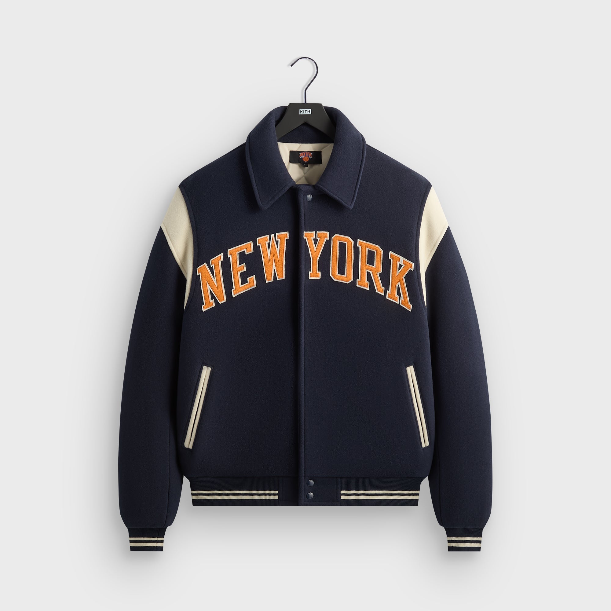 Kith for the New York Knicks Wool Varsity Jacket - Nocturnal
