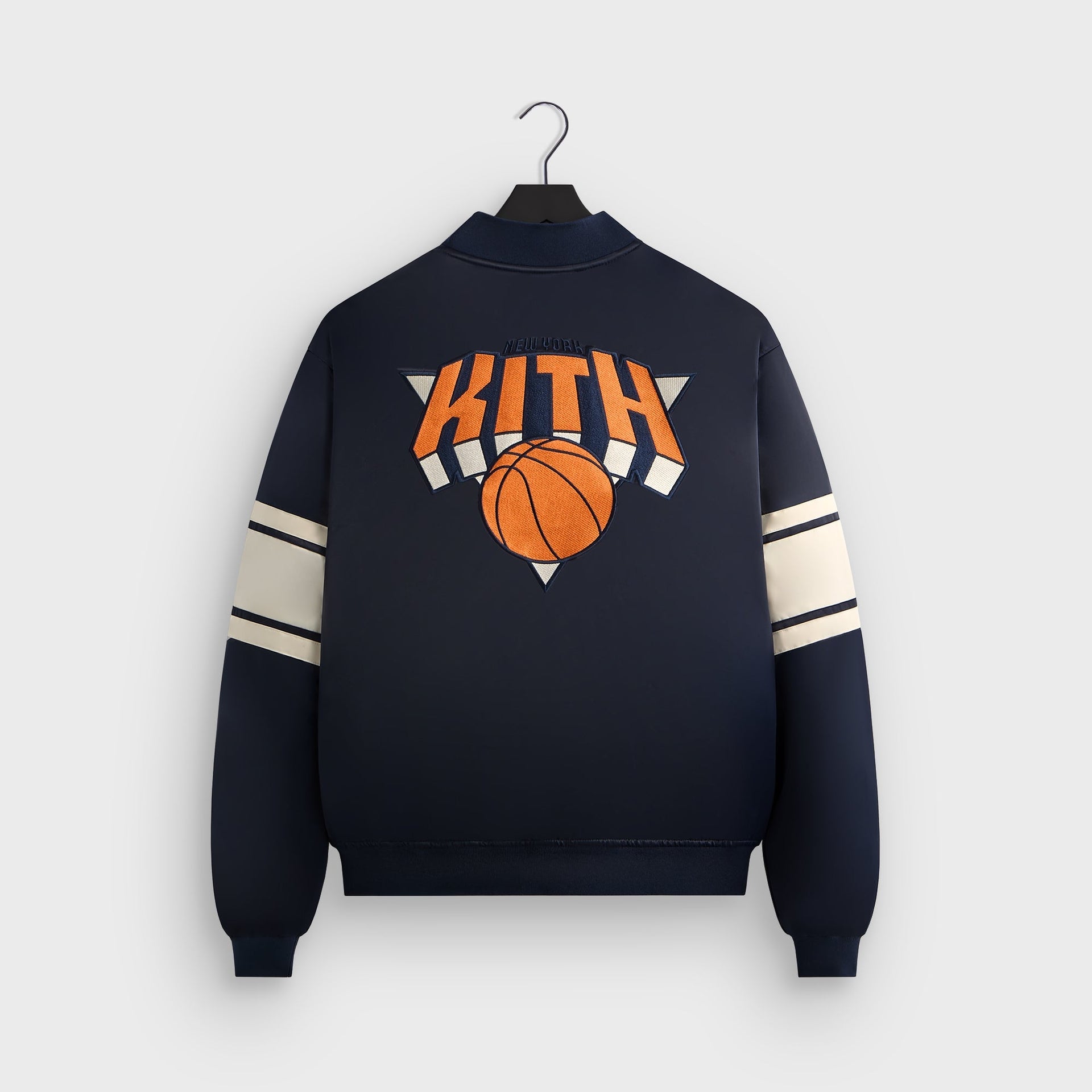 Kith for the New York Knicks Classic Satin Bomber Jacket - Nocturnal - PH
