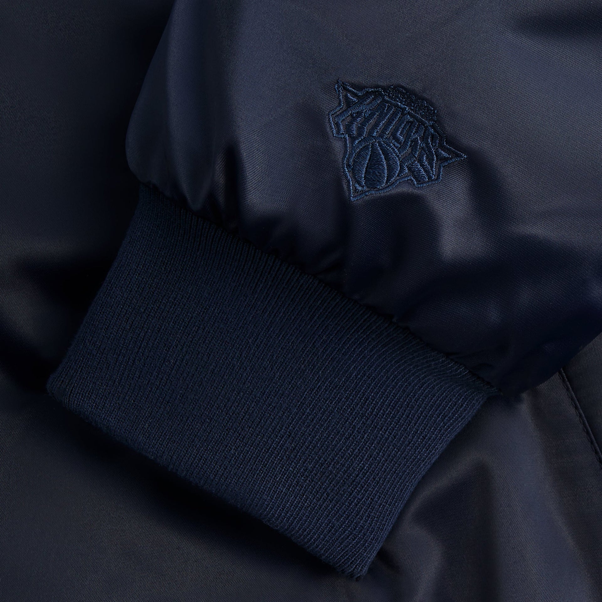 Kith for the New York Knicks Classic Satin Bomber Jacket - Nocturnal