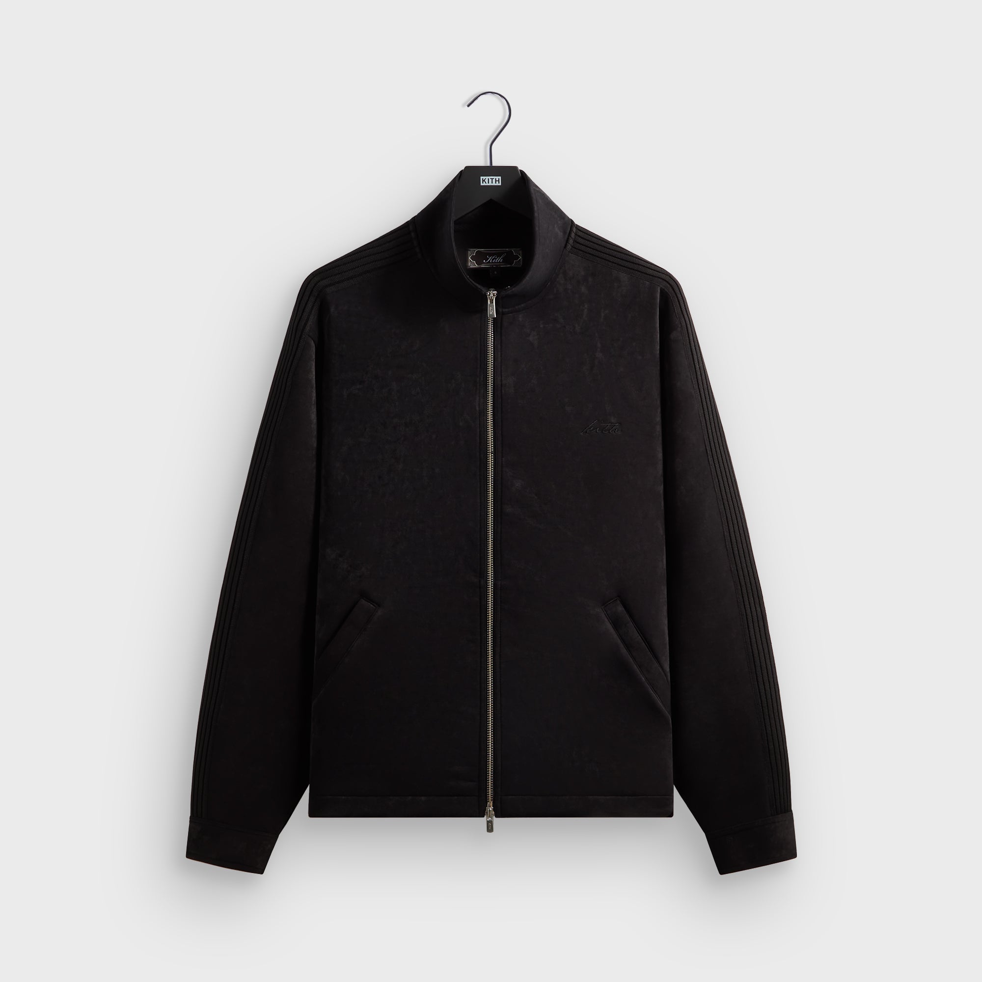 Kith Sueded Scuba Connor Track Jacket - Black – Kith Europe
