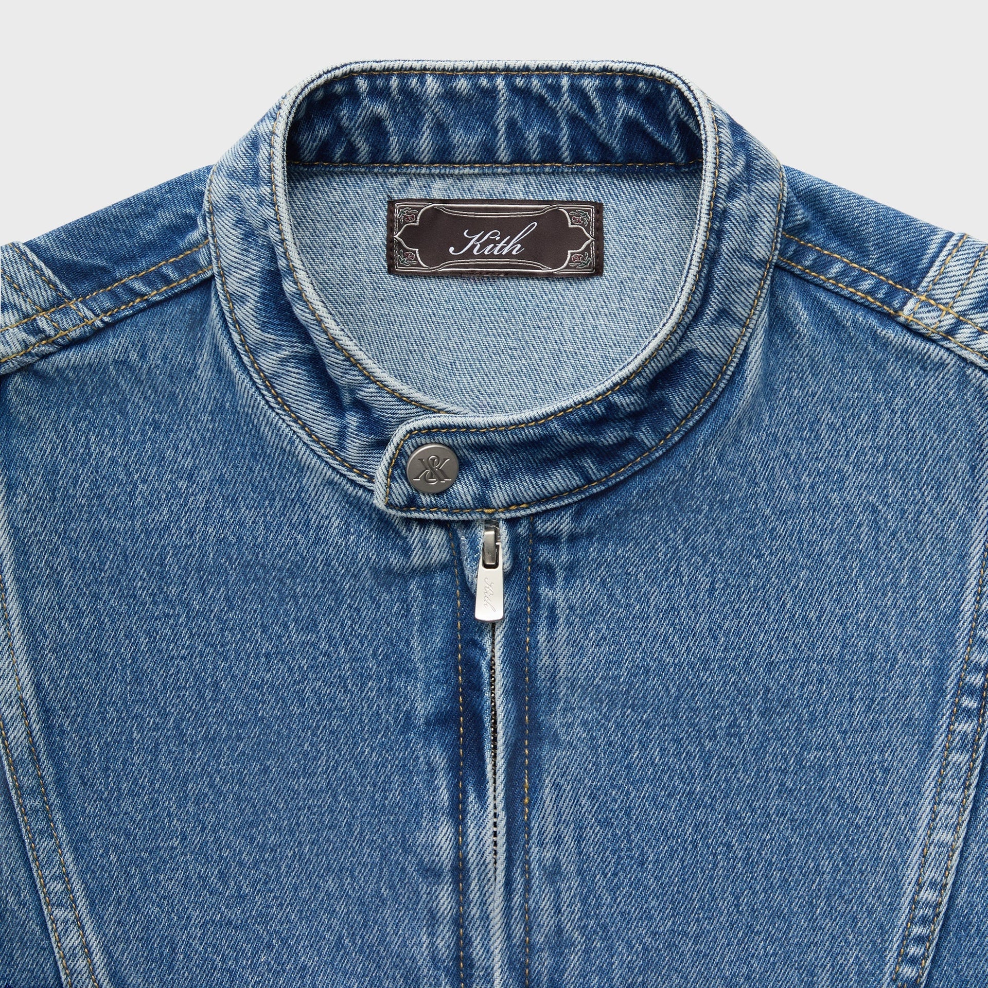 Kith Denim Adrien Moto Jacket - Mid Indigo - PH