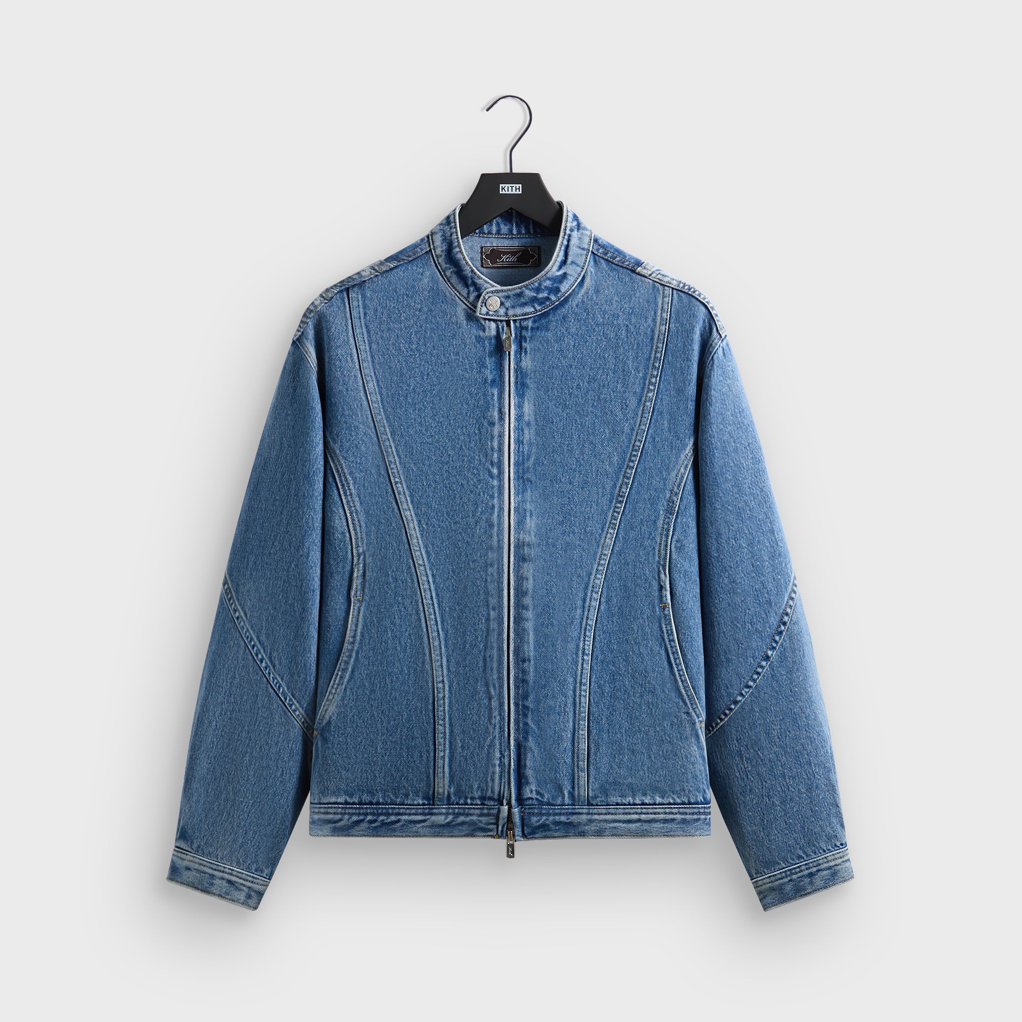 Kith Denim Adrien Moto Jacket - Mid Indigo – Kith Europe