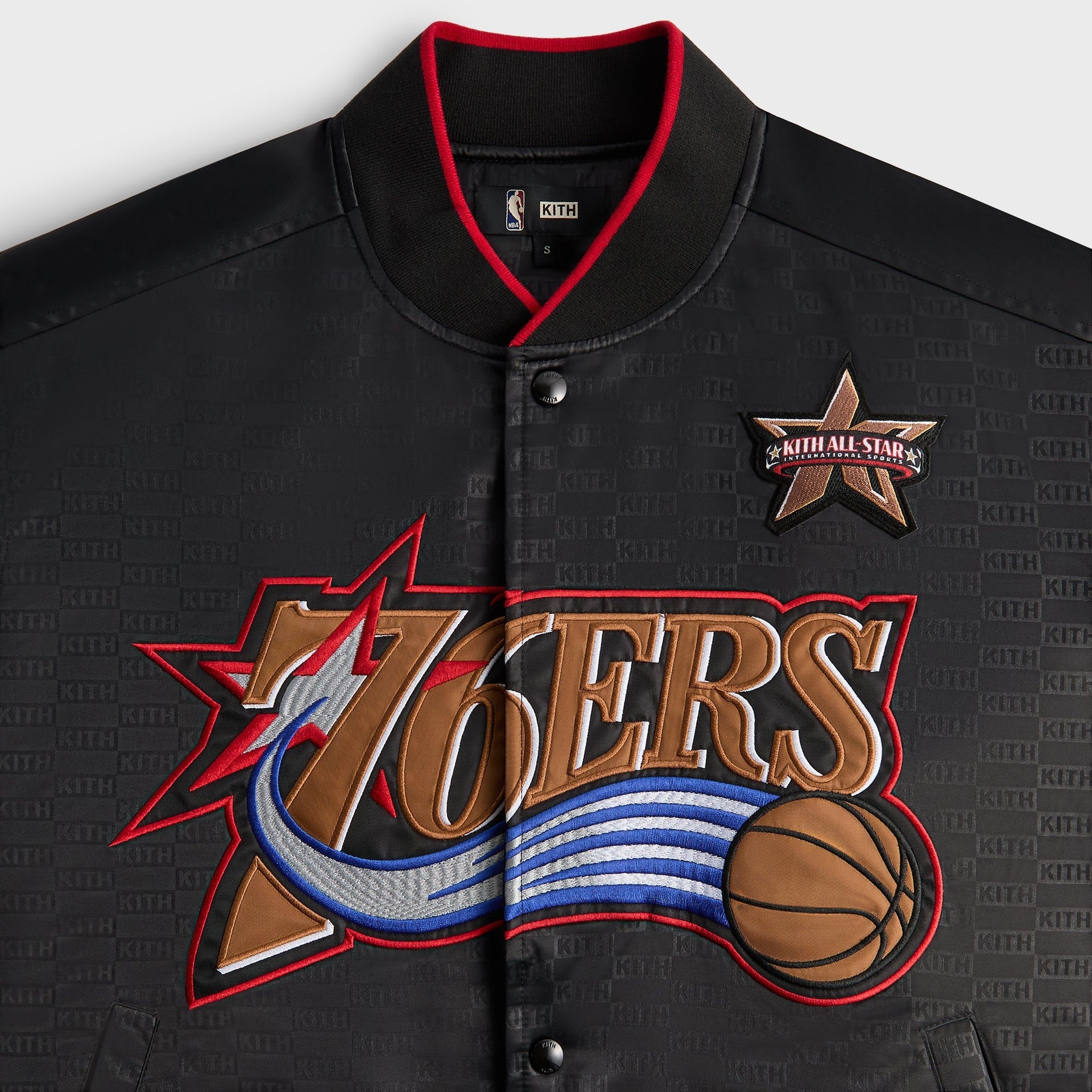 Kith for NBA All-Star Philadelphia 76ers Bomber Jacket - Black - PH