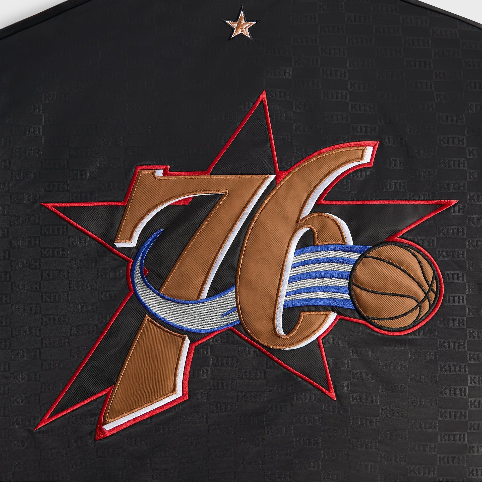 Kith for NBA All-Star Philadelphia 76ers Bomber Jacket - Black - PH
