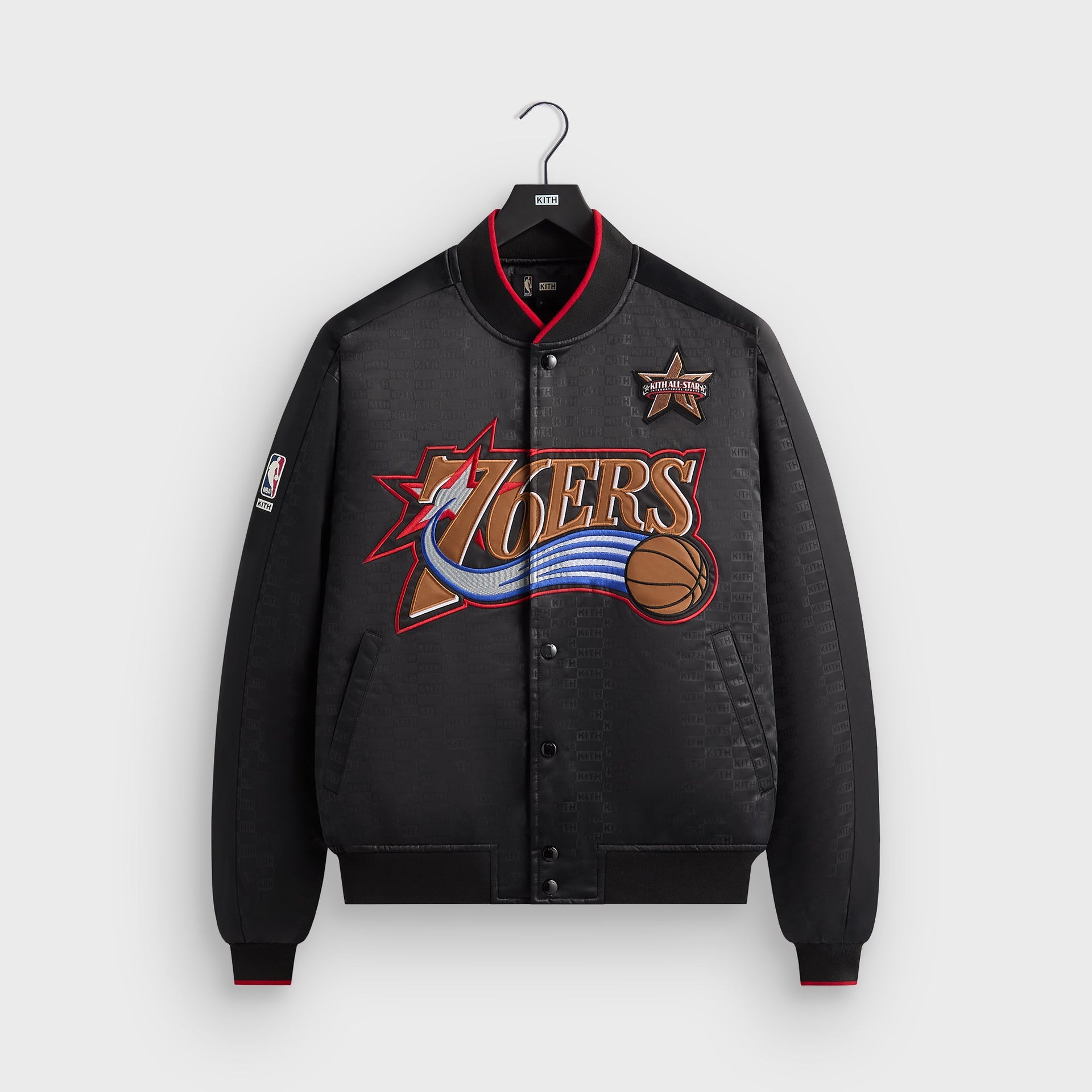 Kith for NBA All-Star Philadelphia 76ers Bomber Jacket - Black