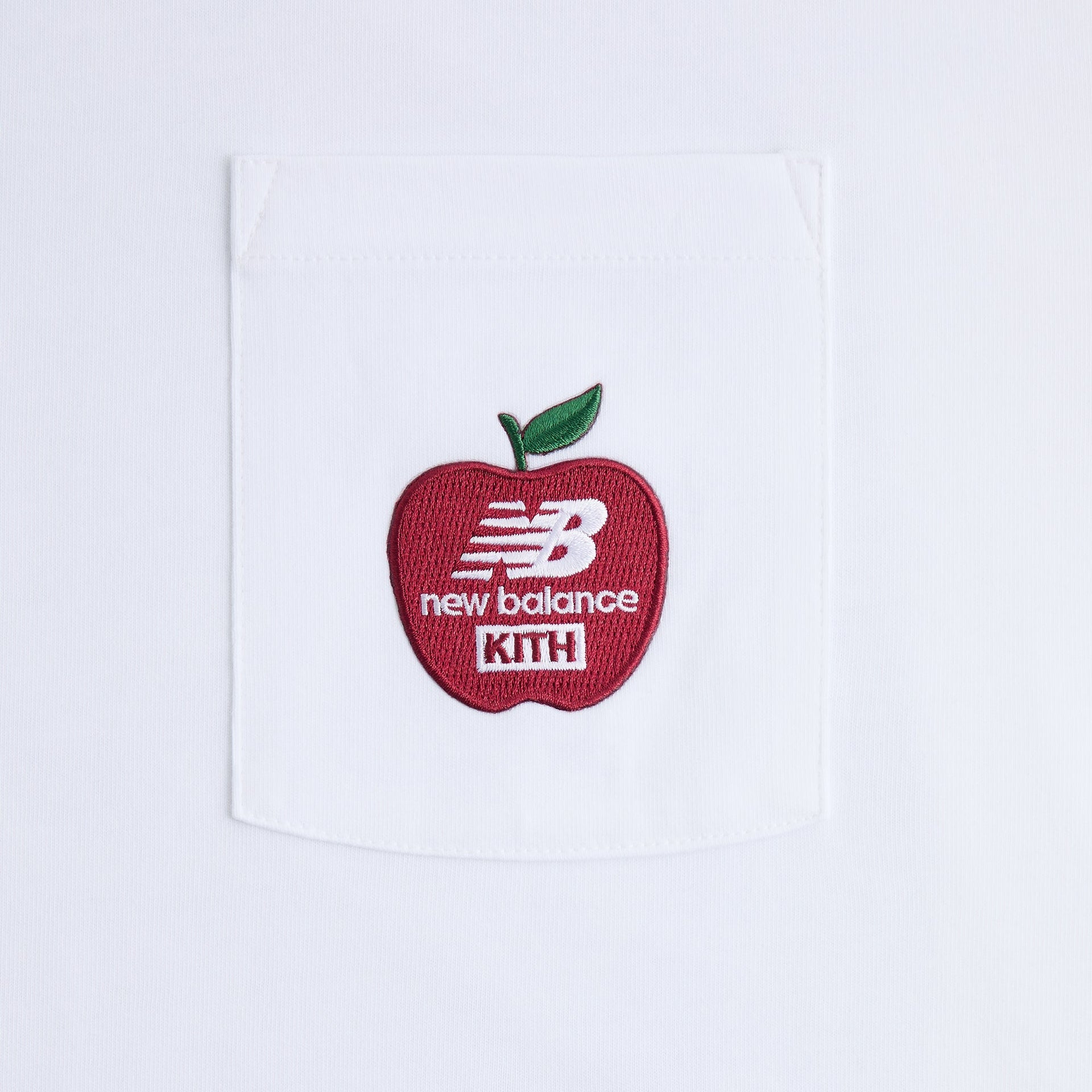 Kith & New Balance NY Woodblock Long Sleeve Pocket Tee - White - PH