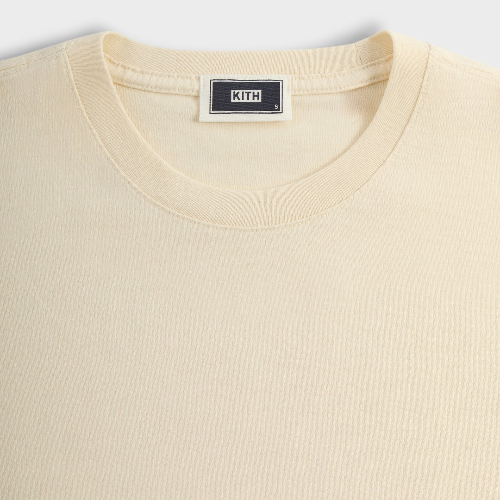 Kith Long Sleeve Vintage Wash Tee in Sandrift